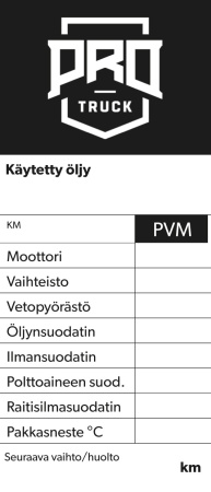 PROTRUCK ÖLJYNVAIHTOTARRA 30KPL