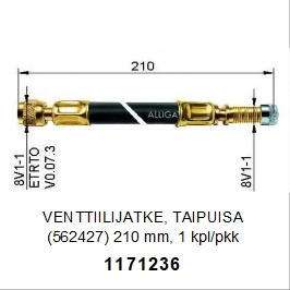VENTTIILINJATKE TAIPUISA, PIT. 210 MM (562427)