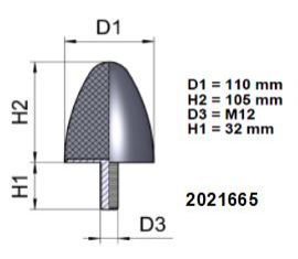 KARTIOPUSKIN 665, Ø 110 / 105 X M12/1                                "TISSIKUMI"