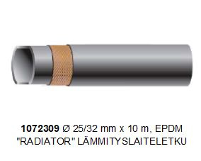 LÄMMITYSLAITELETKU "RADIATOR" Ø 25 MM X 10 M (Ø 25/32 MM), HINTA / METRI