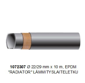 LÄMMITYSLAITELETKU "RADIATOR" Ø 22 MM X 10 M (Ø 22/29 MM)