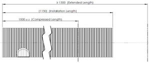 DINEX HAITARIPAKOPUTKI GALV. Ø128,0MM  L=1000MM 2