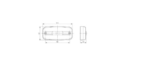 TALMU LED-SIVUVALO KELT. 24V/0,5M JOHTO 2