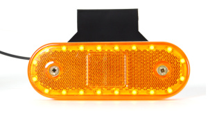 LED-ÄÄRIVALO 114X40X25 KELTAINEN 12-24 IP68 SIS.KULMAKIINNIKE P10 3