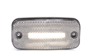 LED-ÄÄRIVALO 114X54X22MM VALKOINEN 12-24V IP68  SIS. KULMAKIINNIKE P10 LYHYT JOHTO  3