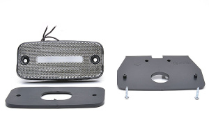 LED-ÄÄRIVALO 114X54X22MM VALKOINEN 12-24V IP68  SIS. KULMAKIINNIKE P10 LYHYT JOHTO  4