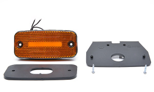 LED-ÄÄRIVALO 114X54X22MM KELTAINEN 12-24V IP68 SIS. KULMAKIINNIKE, LYHYT JOHTO P10 3