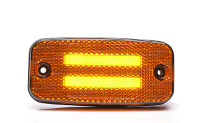 LED-ÄÄRIVALO/SIVUVILKKU 114X54X22MM KELTAINEN 2-VIIVA 12-24V IP68 5 M P10 2