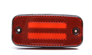 LED-ÄÄRIVALO 114X54X22MM PUNAINEN 2-VIIVAA 12-24V IP68, 5M, SIS KULMAKIINNIKE, P10 2