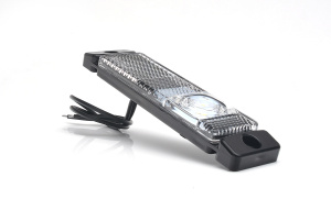 LED-ÄÄRIVALO 130X32X20 VALKOINEN 12-24V IP68 SIS.KULMAKIINNIKE P10 4