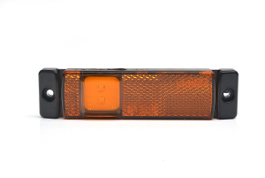 LED-ÄÄRIVALO 130X32X20 KELTAINEN 12-24V IP68 SIS.KULMAKIINNIKE P10 2