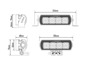 LAZER ST4 EVOLUTION LED-KAUKOVALO 47W, REF 7,5 3