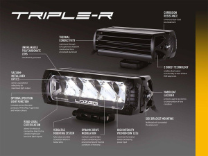 LAZER TRIPLE-R 1000 GEN2 LED-KAUKOVALO MAJAKKATOIMINNOLLA VALKOINEN, REF 12,5 4