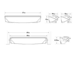 LAZER AIR-130 ELITE LED-KAUKOVALO 130W/21W REF17,5 (411X106X82) 3