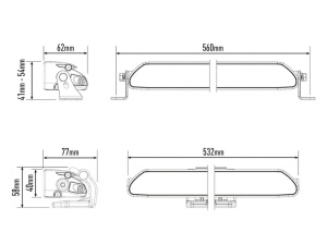 LAZER LINEAR-18 ELITE+ (PLUS) LED-KAUKOVALO 134/39W (532X62X40MM) 2