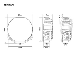 LAZER SENTINEL 9" HIGHLINE LED-KAUKOVALO MAJAKKATOIMINNOLLA VALKOINEN 130W 3404/17020LM, REF12.5 3