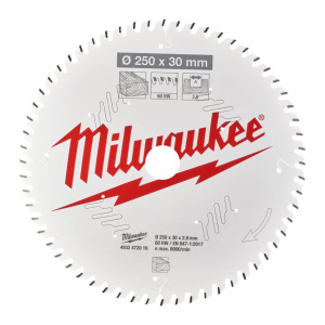 MILWAUKEE PYÖRÖSAHANT. MS W250X30X2,8X60 2