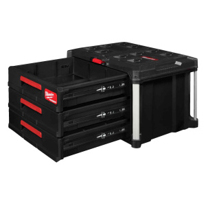 MILWAUKEE TYÖKALUPAKKI 3 VETOLAATIKKOA PACKOUT 4