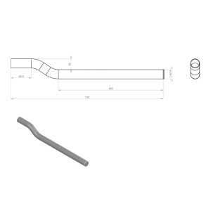 LOKASUOJAN KANNATINPUTKI LOIVA MUTKA 705/50 RST  2