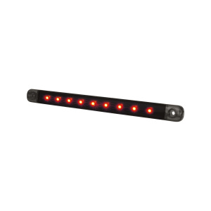 SLD DARK KNIGHT SLIM PITKÄ ÄÄRIVALO,KIRKAS/SAVULINS,PUNAINEN LED 238X10,4X20,6MM 3