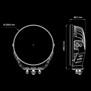 -EI TIELIIKENNEKÄYTTÖÖN- SLD SIBERIA NIGHT RANGER SPOT 9" LED-KAUKOVALO 5