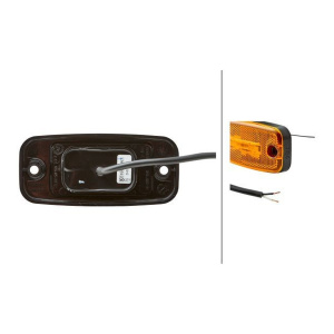 HELLA ÄÄRIVALO KELTAINEN 24V, JOHTO 5M 111X51X22 2