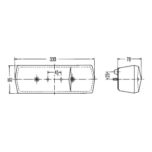 HELLA TAKAVALO 330X95MM 3-KAMMIO, OIKEA 2