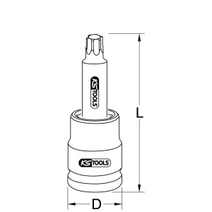 KS TOOLS, 3/4" VOIMAKÄRKIHYLSY TORX T100 2