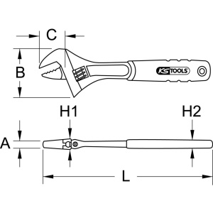 KS TOOLS JAKOAVAIN, AVAINVÄLI 28MM, L= 10" / 250MM 4