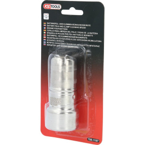 KS TOOLS AKUNNAPOJEN JA KAAPELIKENKIEN PUHDISTUSHARJA, 120 MM  3
