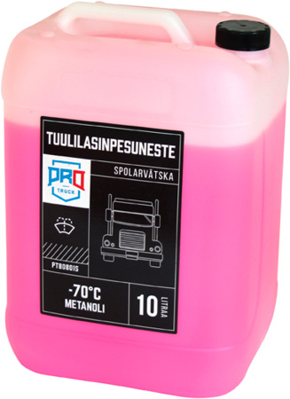 PROTRUCK -70° TUULILASINPESUNESTE 10L METANOLI, VAIN AMMATTIKÄYTTÖÖN (Y-TUNNUKSEN OMAAVILLE)