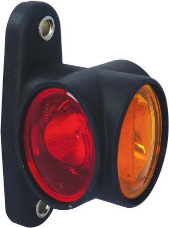 LED-KUMIVARSIVALO O/V L58MM ADR PUNAINEN/VALKOINEN 12-24V JOHTO 1,7 METRIÄ P10