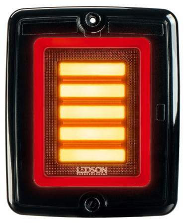 LEDSON BREEZE X1 LED-TAKAVALO SAVULASI, 3-TOIM. TAKA-/ JARRU-/DYNAAMIEN VILKKU 10-48V 110X133X28MM ECE R148