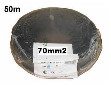 AKKU-/HITSAUSKAAPELI 70MM² MUSTA 50M