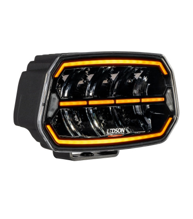 LEDSON EPIX10+ KAUKOVALO 10" VAROITUSVALOILLA 8200/11500LM 150W REF30 9-36V (247X145X86MM) ECE R112/R10 5000K 1LUX@359/647M(PB) DYN. PARKKI ORANS/VALK