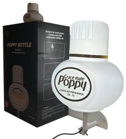 GRACE MATE POPPY BLOW-UP MASCOTTE 32CM, 12/24V, VALKOINEN, 54 LEDIÄ SISÄLLÄ