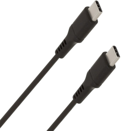 WAVE 100W DATAKAAPELI, USB TYPE-C -> USB TYPE-C (480 MBPS), 2M, MUSTA