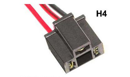 LAMPUNKANTA H4 BLIST. JOHDOT TAAKSEPÄIN
