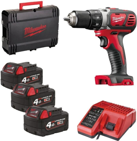 MILWAUKEE AKKUKONESARJA M18BDD-403C, 1X PORAKONE, 1X LATURI, 3X 4AH AKKU