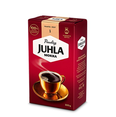 PAULIG JUHLA MOKKA KAHVI 500G, SUODATINJAUHATUS, PAAHTOASTE 1, 12KPL/PAKETTI, HINTA/KPL