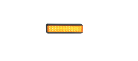 YLILEVEÄN-/VILKKUVALO LED, KELTAINEN MUSTA KEHYS, 200X50X28MM