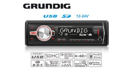 GRUNDIG GX-30 12-24V AUTOSOITIN MUISTILLA, USB