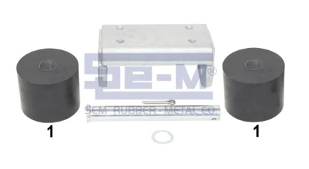 SEM TÖRMÄYSKUMI TÄYDELLINEN KUMIRULLA Ø 100 / 26 X 80 MM MUOVIHOLKILLA