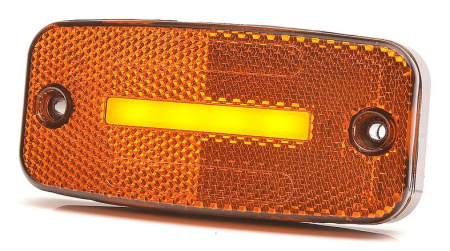 LED-ÄÄRIVALO/SIVUVILKKU 114X54X22MM KELTAINEN 1-VIIVA 12-24V IP68  JOHTO 5 METRIÄ P10