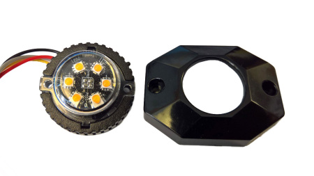 LED-TASOVILKKU PYÖREÄ,24MM REIKÄÄN/ UPOTETTAVA/PINTA-ASENN. 10-30V, 18W, PYÖREÄ ECE R10