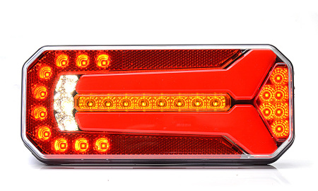 LED-TAKAVALO VAS/OIK 236X104X62 5-TOIM TAKA/JARRU/VILKKU/SUMU/PERUUTUS 12-24V IP68