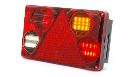 LED-TAKAVALO OIKEA PV 232X142X59 5-TOIM TAKA/JARRU/VILKKU/PERUUTUS/REK.VALO 12-24V IP68