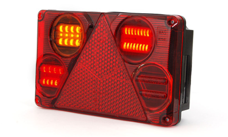LED-TAKAVALO VASEN PV 232X142X59 5-TOIM TAKA/JARRU/VILKKU/SUMU/REK.VALO 12-24V IP68