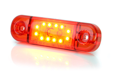 LED-ÄÄRIVALO 84X24X10 SLIM 12-LED PUNAINEN 9-36V IP68 P10