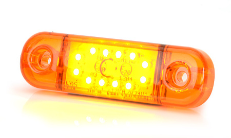 LED-ÄÄRIVALO 84X24X10 SLIM 12-LED KELTAINEN 9-36V IP68 P10